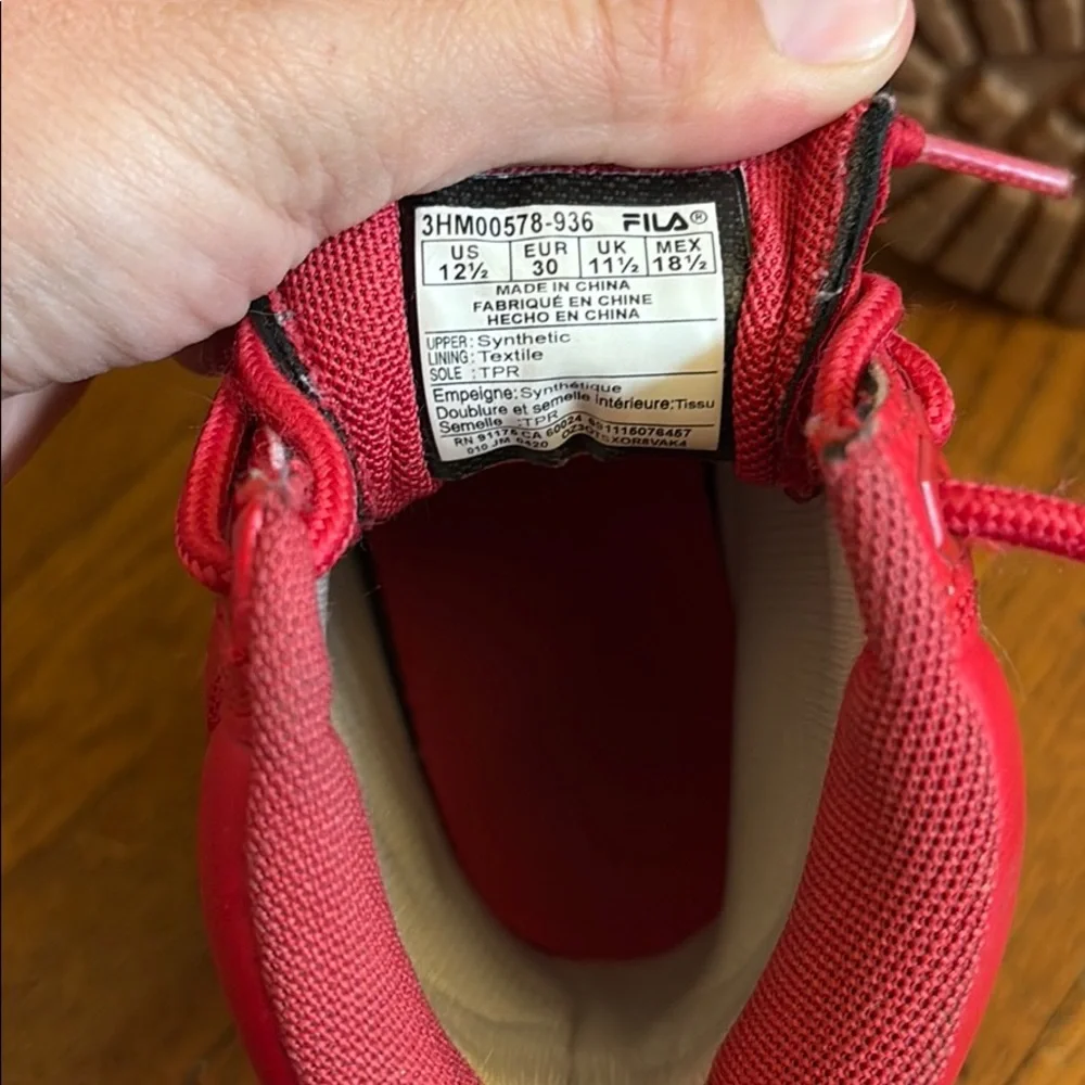 Red Fila Boots